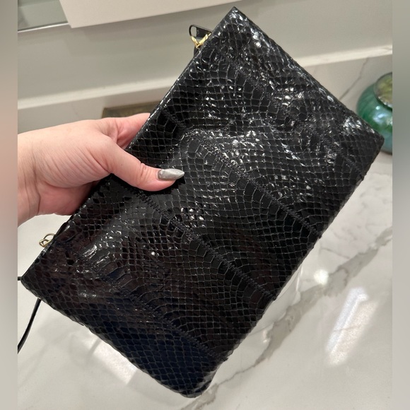 Vintage Robinson’s Black Snakeskin Patterned Leather Bag - EUC - Picture 12 of 12